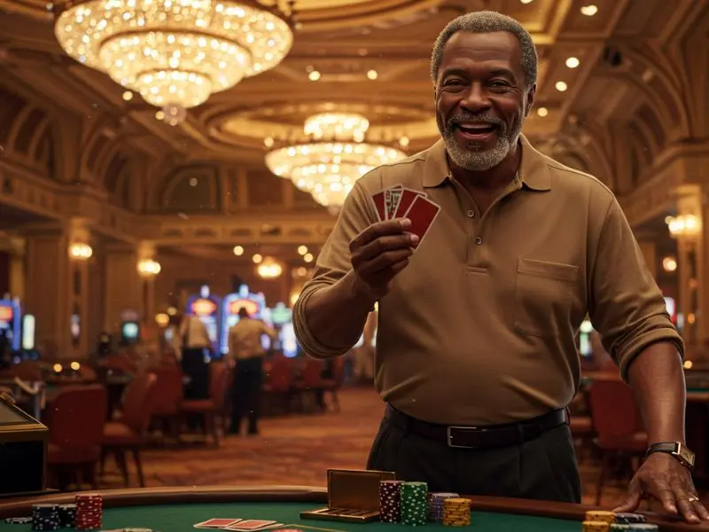 Man holding playing cards at poker table – ag.extremegaming88.net login
