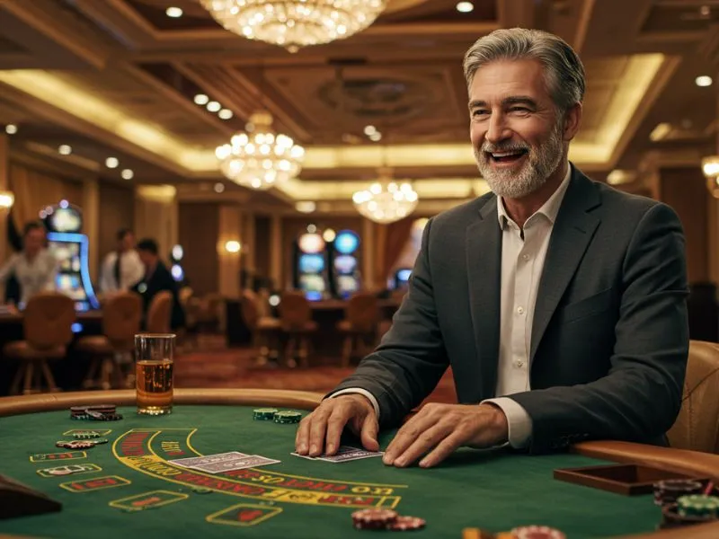 Man playing alone at Bwin Online Casino Philippines on his laptop.