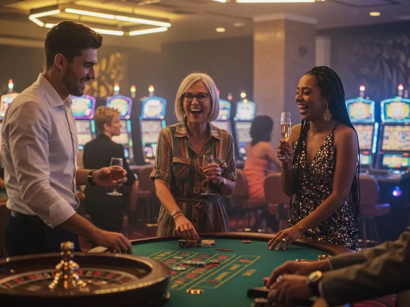 king ph casino – magkakaibigang naglalaro at nag-iinuman habang nag-eenjoy sa online casino.