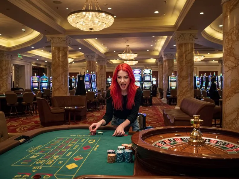 Beautiful young woman enjoying roulette after successful PH Laro Casino Login on the gaming portal.