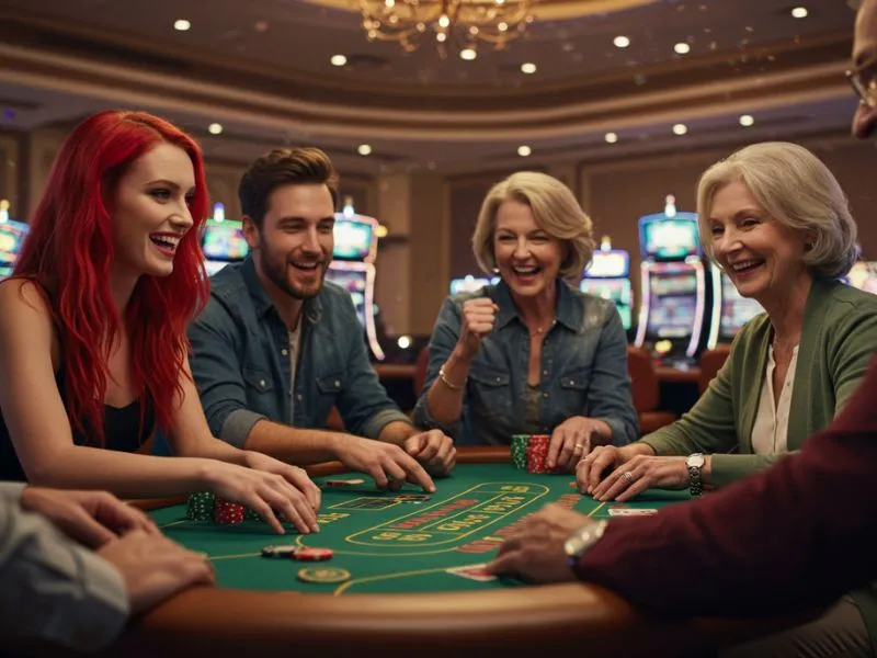 Red-haired girl winning the game after secure PH Laro Casino Login portal access