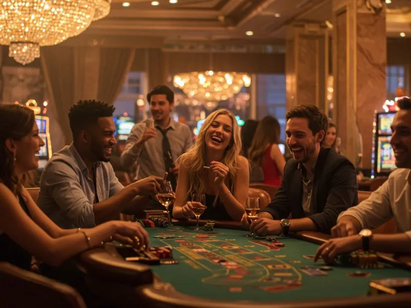 Masayang kaibigan na naglalaro online gamit ang ph3333 ph casino login para sa exciting na gaming experience.