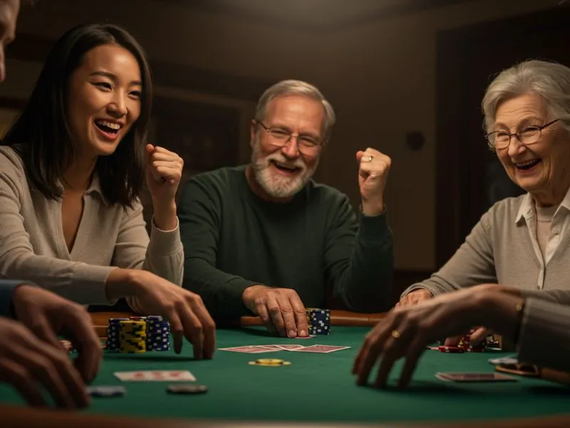 Elderly woman playing poker at spin.ph com casino portal

