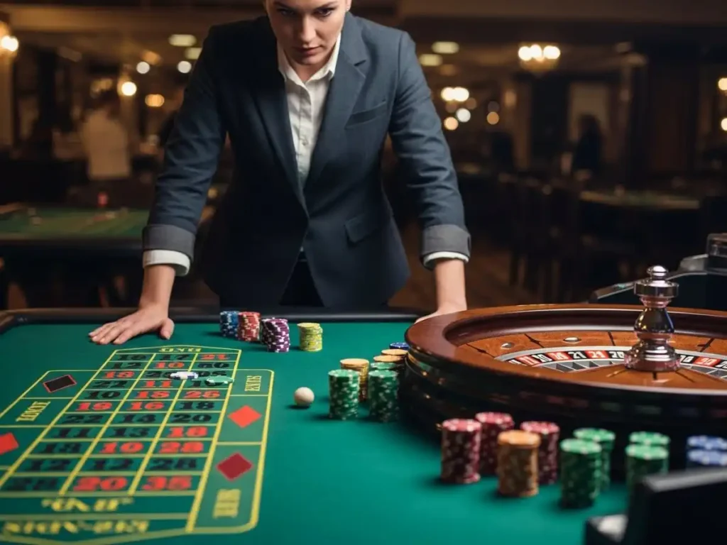 Person placing bets on a roulette wheel at sw888 casino, enjoying the excitement of a live casino game.